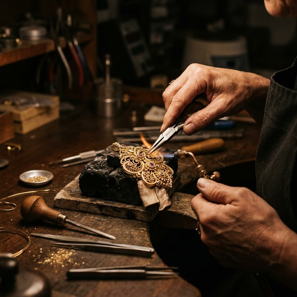 Master Craftsman working on gold